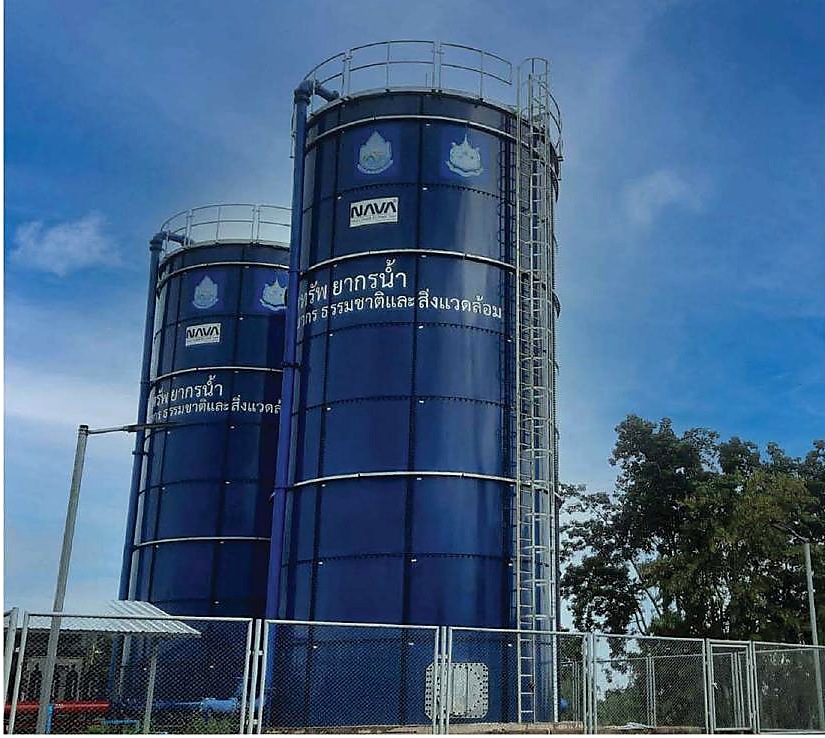 ผลงานติดตั้งถัง NAVA Glass-Fused-to-Steel แบบถังคู่